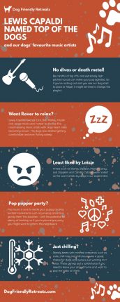 Graphic on dogs favourite music