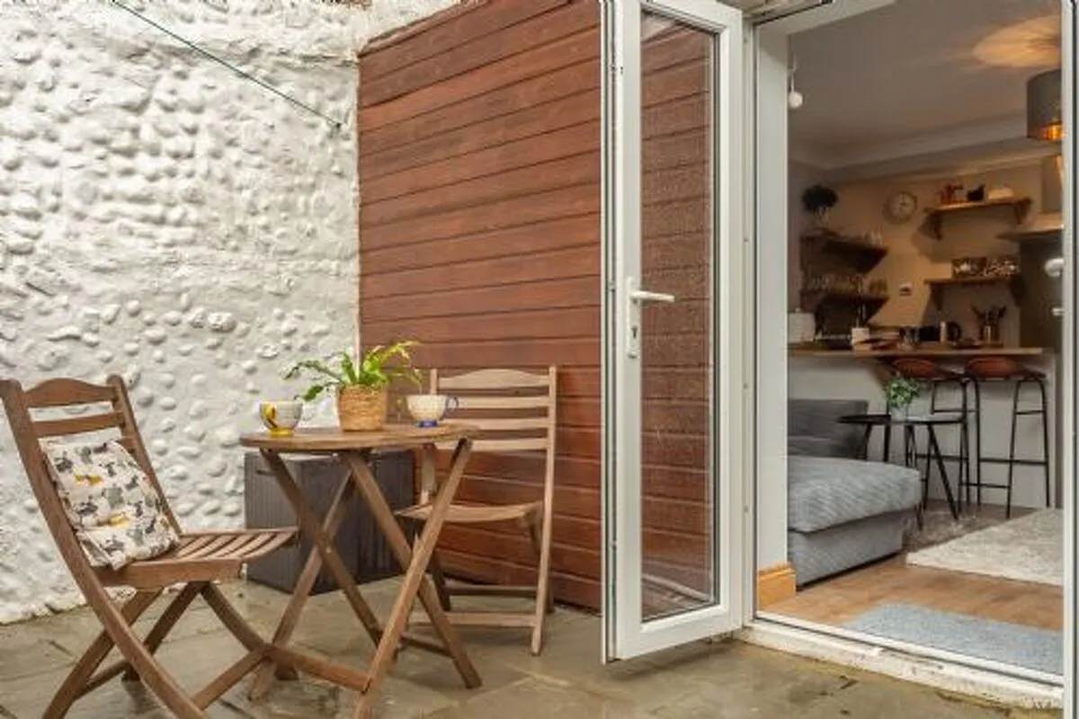 Al fresco dining in the courtyard