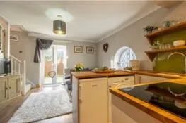 Coach House Cottage: Open plan kitchen, sitting, dining area